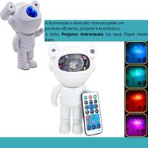 Luminária de Astronauta Som Galáxia Com Controle Infantil