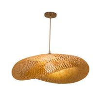 Luminária de Bambu LED - Luminária Candelábro de Bambu para Cozinha