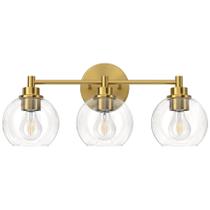 Luminária de banheiro VONLUCE 3-Light Gold Glass Shades