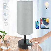 Luminária de cabeceira Yarra-Decor Touch Control USB Grey Shade Luminária de cabeceira Yarra-Decor Touch Control USB Grey Shade