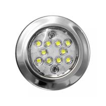 Luminária de Cabine em Aço Inox LED Branco Quente 12v