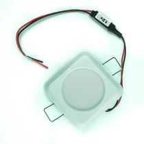 Luminária de Cabine Embutir Plástica Quadrada LED 3.6W 12V