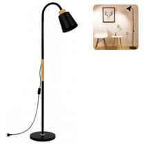 Luminaria de Chao Abajur Articulado Estencivel Escritorio Quarto Sala Estudo Leitura Sofisticada Elegante Minimalista