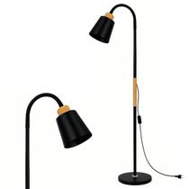 Luminaria de Chao Abajur Articulado Estencivel Escritorio Quarto Sala Leitura Estudo Sofisticada Elegante Minimalista