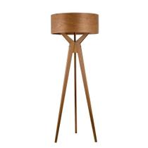 Luminária de Chão Abajur Piso 170cm em Madeira Castanho Madelustre