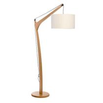 Luminária de Chão Abajur Piso 190cm em Madeira Castanho Madelustre Luminária de Chão Abajur Piso 190cm em Madeira Castanho Madelustre