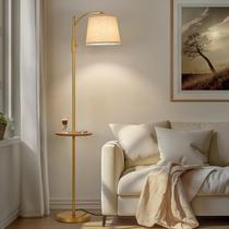 Luminária de chão AIDENOEY 157 cm Dimmable Linen Bege Shade