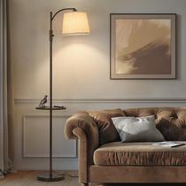 Luminária de chão AIDENOEY 158 cm, bandeja de sombra de linho regulável