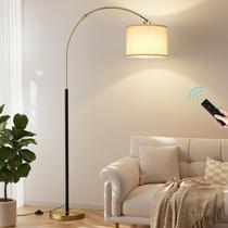 Luminária de chão Ambimall com dimmer e controle remoto, 178 cm, arco Luminária de chão Ambimall com dimmer e controle remoto, 178 cm, arco