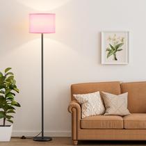 Luminária de chão Ambimall Modern 152 cm com sombra rosa (sem lâmpada)