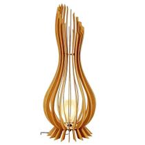 Luminária de Chão Ana Maria MDF 100W Bivolt E27 Marrom Lenobre Luminária de Chão Ana Maria MDF 100W Bivolt E27 Marrom Lenobre