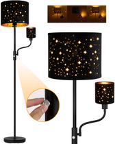 Luminária de chão AUQUEE Black 62 cm de altura Luminária Torchiere para sala de estar