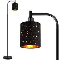 Luminária de chão AUQUEE Industrial Modern 6W LED preta 170cm Luminária de chão AUQUEE Industrial Modern 6W LED preta 170cm