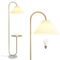 Luminária de chão beaysyty com tray Foot Switch com acabamento em latão