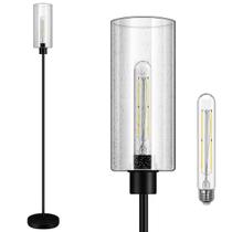 Luminária de Chão BoostArea 165cm com Cúpula de Vidro Texturizado LED