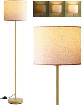 Luminária de chão BoostArea Gold 58 cm de altura com abajur bege Luminária de chão BoostArea Gold 58 cm de altura com abajur bege