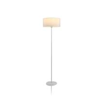 Luminária de chão branca com cúpula redonda. Design clean, altura ajustável e luz perfeita para sua sala ou escritório.