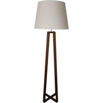 Luminaria de Chão Cassville Cupula Tecido Cru e Base Madeira Mel 175 cm - 72262