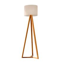 Luminária de Chão Classic Pés de Madeira Cúpula Off White/Nature Luminária de Chão Classic Pés de Madeira Cúpula Off White/Nature