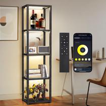 Luminária de chão com prateleiras OUTON 67 Glass Display Black