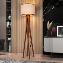 Luminaria De Chão Cristal DMOB Com Cúpula em Palha Natural