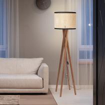 Luminária De Chão Cúpula Madeira quadripé CRISTAL Luxo Luminária De Chão Cúpula Madeira quadripé CRISTAL Luxo