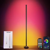 Luminária de chão de canto PTVGS Smart RGB com controle remoto de aplicativos