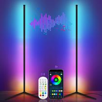 Luminária de chão de canto Zkcbutie LED Space 16 milhões de cores
