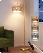 Luminária de chão EDISHINE Rattan Arc Dimmable LED Remote Luminária de chão EDISHINE Rattan Arc Dimmable LED Remote
