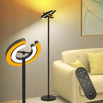 Luminária de chão EPABINA 192 cm de altura com 2 luzes de anel giratórias de 312 Luminária de chão EPABINA 192 cm de altura com 2 luzes de anel giratórias de 312