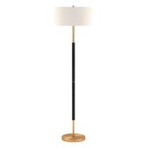 Luminária de chão Henn&Hart Matte Black Brass 155 cm 2 luzes Luminária de chão Henn&Hart Matte Black Brass 155 cm 2 luzes