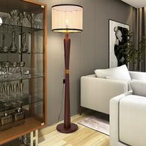 Luminária de Chão Imperial Design Clássico em Madeira Tabáco