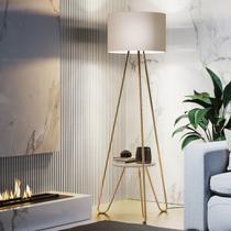 Luminária De Chão Industrial Abajur Real Tripé Design Retrô