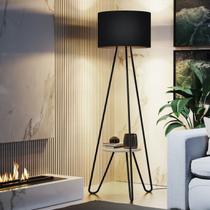 Luminária De Chão Industrial Abajur Real Tripé Design Retrô