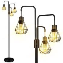 Luminária de Chão Industrial BoostArea com Abajur de Metal em Forma de Diamante
