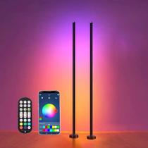 Luminária De Chão LED Inteligente RGB Com Controle Remoto Por APP, Sincronização Musical E Luminária De Chão LED Inteligente RGB Com Controle Remoto Por APP, Sincronização Musical E