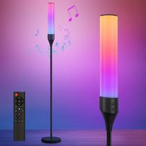 Luminária de Chão LED para Sala, Luminária Inteligente com Caixa de Som Bluetooth e Ruídos Brancos, Luminária Moderna e Brilhante de 1600LM com Sincronização de Música, Controle Remoto, Luminária RGB de Canto para Quarto e Escritório Luminária de Chão LED para Sala, Luminária Inteligente com Caixa de Som Bluetooth e Ruídos Brancos, Luminária Moderna e Brilhante de 1600LM com Sincronização de Música, Controle Remoto, Luminária RGB de Canto para Quarto e Escritório