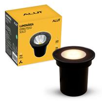 Luminaria de Chão Led Solo Embutir 10w 3000k Branco Quente 110v/220v IP65 Preto ALUT001702 Alut