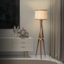 Luminária De Chão Luxo Casa Decoração Madeira Tripé Luminária De Chão Luxo Casa Decoração Madeira Tripé