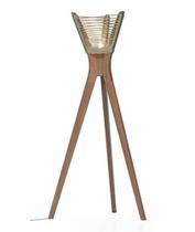 Luminária de Chão Moza Corda Remi Estrutura Madeira Cedro 145cm - 70454