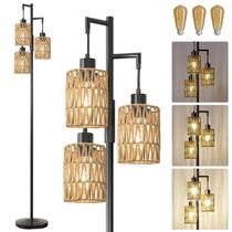 Luminária de Chão Oneach 68 - Dimmable com 3 Lâmpadas Pretas