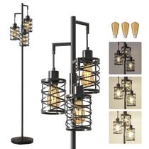 Luminária de chão Oneach 70" industrial Stepless Dimmable de 3 luzes
