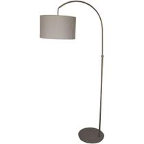 Luminaria de Chão Ozark Cupula Cru com Base Metal Champanhe 180 cm - 72261