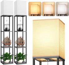 Luminária de chão, pacote com 2 prateleiras LED PARTPHONER 160 cm 3CCT
