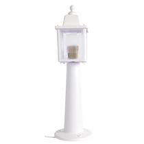 Luminária De Chão Poste de Jardim Balizador Colonial Preto Branco Marrom Resistente a Maresia Syka Light