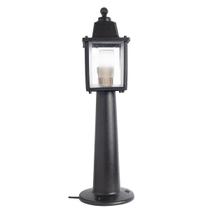 Luminária De Chão Poste de Jardim Balizador Colonial Preto Branco Marrom Resistente a Maresia Syka Light
