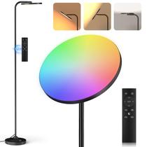 Luminária de chão SIBRILLE RGB, controle remoto de escurecimento contínuo de 36 W Luminária de chão SIBRILLE RGB, controle remoto de escurecimento contínuo de 36 W