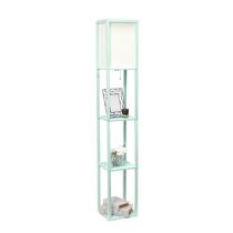 Luminária de chão Simple Designs LF1014-AQU-2PK Three Shelf Aqua