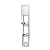 Luminária de chão Simple Designs LF1014-GRY-2PK Etagere, pacote com 2 unidades, cinza
