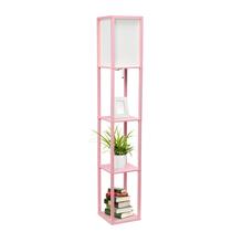 Luminária de chão Simple Designs LF1014-LPK-2PK Etagere, pacote com 2 unidades, rosa claro